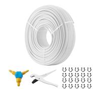 VEVOR Tubo PEX AL PEX para Calefacción por Suelo Radiante Rollo de 200m Tubo Compuesto de Aluminio y Plástico Φ 16mm Espesor de 2 mm con Barrera de Oxígeno para Gas, Agua Fría y Caliente de Hogar