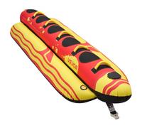 VEVOR Tubo Remolcable para Navegación 5 Pasajeros, Flotador de Arrastre Inflable 354 x 103 cm, Capacidad de 385 kg, para Deportes Acuáticos, con Cubierta Completa de Nailon, Válvula de Seguridad