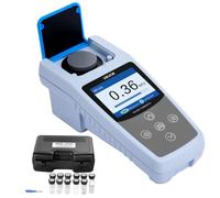 VEVOR Turbidímetro Portátil Rango de Medición 0-1000 NTU Medidor de Turbidez de Luz Roja, Lectura Rápida, con Soluciones de Calibración, Viales de Muestra, Estuche de Transporte, para Campo, Planta