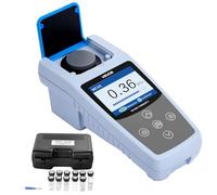 VEVOR Turbidímetro Portátil Rango de Medición 0-1000 NTU Medidor de Turbidez de Luz Roja, Lectura Rápida, con Soluciones de Calibración, Viales de Muestra, Estuche de Transporte, para Campo, Planta