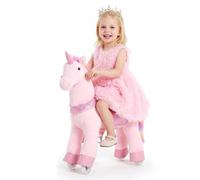 VEVOR Unicornio de Juguete para Niños, Pony de Montar con Ruedas y Pedales, Caballito Unicornio con Sonido, Estructura de Metal, Carga hasta 50 kg, Uso Interior y Exterior, para Niños de 3 a 8 Años