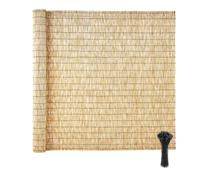 VEVOR Valla de Caña Natural 170x500 cm, 1 Unidad, Valla Decoración Mimbre | Rollo de Cañizo de Ocultación, Pantalla de Privacidad para Jardín Terraza Patio Exterior, Color de Madera Natural