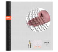 VEVOR Valla de Jardín 183 cm x 15,24 m, Malla 1,27 x 1,27 cm, Rollo de Malla de Alambre Galvanizado de φ1,06 mm, para Gallinero Recubierta de Vinilo, para Plantas de Jardín y Jaulas para Conejos