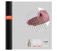 VEVOR Valla de Jardín 183 cm x 30,48 m, Tamaño de Malla 1,27 x 1,27 cm, Alambre Galvanizado de 1,06 mm de Diámetro, Recubierta de Vinilo, para Plantas de Jardín, Conejos y Aves de Corral, Negro