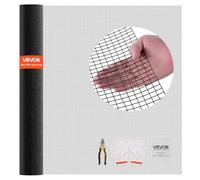 VEVOR Valla de Jardín 183 cm x 30,48 m, Tamaño de Malla 1,27 x 1,27 cm, Alambre Galvanizado de 1,06 mm de Diámetro, Recubierta de Vinilo, para Plantas de Jardín, Conejos y Aves de Corral, Negro