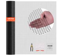 VEVOR Valla de Jardín de 152 cm x 15,24 m, Malla de 1,27 x 1,27 cm, Malla de Alambre Galvanizado de 1,06 mm, Valla de Alambre para Gallinero Recubierta de Vinilo, para Conejos y Aves de Corral