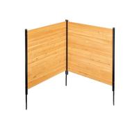 VEVOR Valla de Madera 1100 x 982 mm, 2 Paneles de Valla Sólida, Cerramiento con Estacas de Metal, Valla de madera para Exteriores para Decoración de Jardín, Aire Acondicionado, Equipo de Piscina