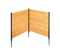 VEVOR Valla de Madera 1100 x 982 mm, 2 Paneles de Valla Sólida, Cerramiento con Estacas de Metal, Valla de madera para Exteriores para Decoración de Jardín, Aire Acondicionado, Equipo de Piscina