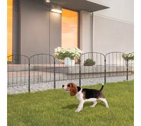 VEVOR Valla Metálica para Jardín 10 Vallas sin Excavación 61x33 cm para Animales