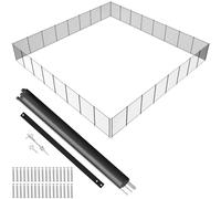 VEVOR Valla para Piscina, Barrera para Piscina Enterrada 1,21x29,26 m Valla de Seguridad Plegable Desmontable Varilla de Aluminio Tejido de Malla de PVC Teslin 340 g/m² para Protección Niños Mascotas