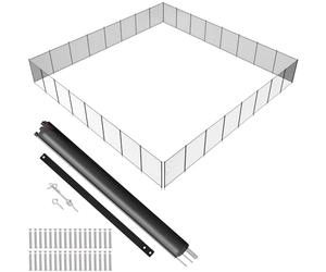 VEVOR Valla para Piscina, Barrera para Piscina Enterrada 1,21x29,26 m Valla de Seguridad Plegable Desmontable Varilla de Aluminio Tejido de Malla de PVC Teslin 340 g/m² para Protección Niños Mascotas