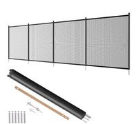 VEVOR Valla para Piscina, Barrera para Piscina Enterrada 1,21x3,66 m Valla de Seguridad Plegable Desmontable Varilla de Aluminio Tejido de Malla de PVC Teslin 340 g/m² para Protección Niños Mascotas