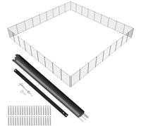 VEVOR Valla para Piscina, Barrera para Piscina Enterrada 1,21x32,91 m Valla de Seguridad Plegable Desmontable Varilla de Aluminio Tejido de Malla de PVC Teslin 340 g/m² para Protección Niños Mascotas