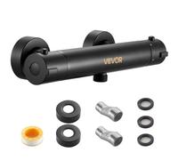 VEVOR Válvula Termostática para Grifo de Ducha con Cierre Seguro 38 ℃, Control de Temperatura para Agua Fría y Caliente, con Revestimiento Electroforético a Baño y Autocaravana, 273 x 66 x 50 mm