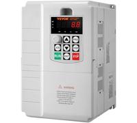 VEVOR Variador de frecuencia 7,5 kW Convertidor de frecuencia 10 CV 34 A 0-400 Hz VFD con entrada monofásica, salida trifásica, control de velocidad, enfriamiento rápido, para motores de máquina
