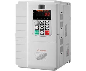 VEVOR Variador de Frecuencia 7,5 kW, Convertidor de Frecuencia 10 HP 34 A 0-400 Hz VFD con Entrada Monofásica, Salida Trifásica, Control de Velocidad, Enfriamiento Rápido, para Motores de Máquinas