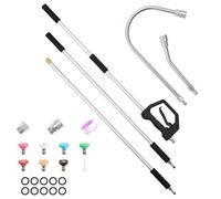 VEVOR Varilla Telescópica para Hidrolavadora 3 Secciones 2,74 m, Juego de Varilla de Extensión para Hidrolavadora 4000 PSI con 7 Boquillas, Adaptador de Manguera, para Limpieza a Alta Presión