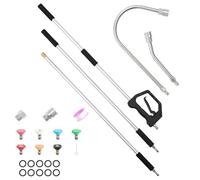 VEVOR Varilla Telescópica para Hidrolavadora 3 Secciones 2,74 m, Juego de Varilla de Extensión para Hidrolavadora 4000 PSI con 7 Boquillas, Adaptador de Manguera, para Limpieza a Alta Presión