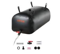 VEVOR Vejiga del Almacenamiento de Agua con Válvula 113 L, Bolsa de Agua de PVC Doble Capa 1000D, Portátil y Plegable, Resistente a Fugas, para Autocaravanas, Camiones, Uso en Exteriores, Negro