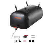 VEVOR Vejiga del Almacenamiento de Agua con Válvula 113 L, Bolsa de Agua de PVC Doble Capa 1000D, Portátil y Plegable, Resistente a Fugas, para Autocaravanas, Camiones, Uso en Exteriores, Negro