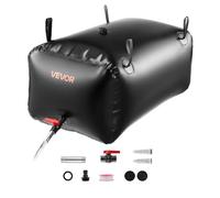 VEVOR Vejiga del Almacenamiento de Agua con Válvula 240 L, Bolsa de Agua de PVC Doble Capa 1000D, Portátil y Plegable, Resistente a Fugas, para Autocaravanas, Camiones, Uso en Exteriores, Negro