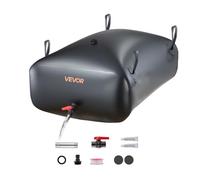 VEVOR Vejiga del Almacenamiento de Agua con Válvula 330 L, Bolsa de Agua de PVC Doble Capa 1000D, Portátil y Plegable, Resistente a Fugas, para Autocaravanas, Camiones, Uso en Exteriores, Negro