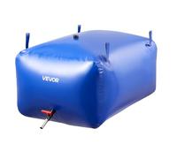 VEVOR Vejiga del Almacenamiento de Agua con Válvula 400 L, Bolsa de Agua de PVC Doble Capa 1000D, Portátil y Plegable, Resistente a Fugas, para Autocaravanas, Camiones, Uso en Exteriores, Azul