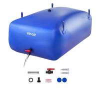 VEVOR Vejiga del Almacenamiento de Agua con Válvula 540 L, Bolsa de Agua de PVC Doble Capa 1000D, Portátil y Plegable, Resistente a Fugas, para Autocaravanas, Camiones, Uso en Exteriores, Azul