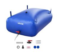 VEVOR Vejiga del Almacenamiento de Agua con Válvula 300 L, Bolsa de Agua de PVC Doble Capa 1000D, Portátil y Plegable, Resistente a Fugas, para Autocaravanas, Camiones, Uso en Exteriores, Azul