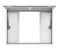 VEVOR Ventana de concesión de 48 x 36 pulgadas, ventana de servicio de camión de alimentos de aleación de aluminio con 4 ventanas corredizas horizontales y puerta de toldo y gancho de arrastre, ventan