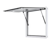VEVOR Ventana de Concesión para Camiones de Comida, Aleación de Aluminio, Ventana de Servicio de hasta 85 Grados con Puerta de Toldo y Gancho de Arrastre, para Camiones de Comida, 943 x 943 x 80 mm