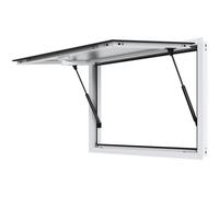VEVOR Ventana de Concesión para Camiones de Comida, Aleación de Aluminio, Ventana de Servicio de hasta 85 Grados con Puerta de Toldo y Gancho de Arrastre, para Camiones de Comida 943 x 638 x 80 mm