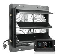VEVOR Ventilador de Escape Persiana, Control Remoto Montaje Pared 35,8 x 35,8 cm