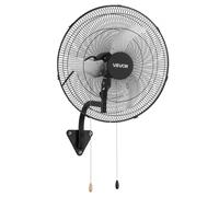 VEVOR Ventilador de Pared con 3 Velocidades, Motor de Cobre, Aire de Flujo y Ángulo Ajustable, Ventilador Industrial Oscilante de Acero al Carbono para Gimnasio, Taller, Comercio, Garaje y Almacén