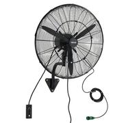 VEVOR Ventilador de Pared con 3 Velocidades, Nebulización, Motor de Cobre, IP44, Ángulo Ajustable, Ventilador Industrial Oscilante de Acero al Carbono para Exterior, Taller, Invernadero, Ganadería