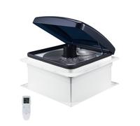 VEVOR Ventilador de Ventilación para Techo de RV, Potente Ventilador Reversible de 10 Velocidades con Control Remoto, Motor de CC Incorporado, Tapa Superior Eléctrica, 410 x 410 x 252 mm, Blanco