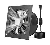 VEVOR Ventilador Extractor de 50 W 1678 m³/h, Extractor de Aire de 254 mm, con Válvula Antirretorno y Control de Velocidad, Montaje para Pared, Ventilación para Garaje Taller Sótano Cocina Baño Ático