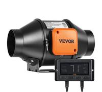 VEVOR Ventilador Extractor de Conducto Extractor en Línea con Ventilador en Silencio 21 W Motor de Cobre Ventilador de Extracción Velocidad Variable 2900 RPM para Salas de Estar Cocinas Sótanos