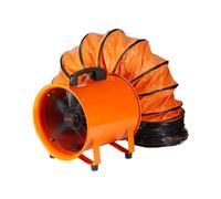 VEVOR Ventilador Extractor Portátil 255W Extractor de Aire Industrial por Conductos 254mm Manguera de Extracción 10m Volumen de Aire 1720CFM Extractor de Aire para Extraer Polvo, Humo, Trabajo en Casa