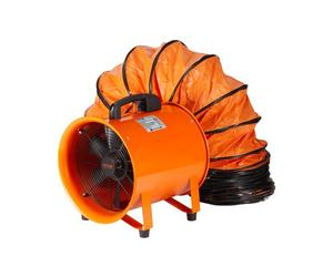 VEVOR Ventilador Extractor Portátil 367 W Extractor de Aire Industrial por Conductos 304,8 mm Manguera de Extracción 5 m Volumen de Aire 2574 CFM Extractor de Aire para Extraer Polvo, Trabajo en Casa