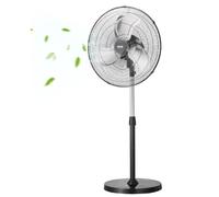 VEVOR Ventilador Oscilante de Pedestal 57 cm, Altura Ajustable de 110,5-138 cm Ventilador de Pie 3 Velocidades de Alta Potencia para Sala de Estar, Hogar, Oficina, Negro, 570 x 450 x 1380 mm