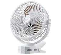 VEVOR Ventilador Portátil con Clip Batería Doble, 4 Velocidades 3 Fijas y 1 Modo de Circulación, Ventilador con Pinza hasta 139 CFM Motor de Cobre USB-C Cable 1 m para Escritorio Oficina Viaje Camping