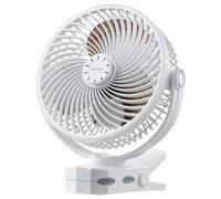 VEVOR Ventilador Portátil con Clip Batería Doble, 4 Velocidades 3 Fijas y 1 Modo de Circulación, Ventilador con Pinza hasta 139 CFM Motor de Cobre USB-C Cable 1 m para Escritorio Oficina Viaje Camping