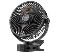 VEVOR Ventilador Portátil con Clip, Batería Doble hasta 139 CFM, 4 Velocidades 3 Fijas 1 Modo de Circulación, Ventilador con Pinza USB-C para Oficina Escritorio Camping Viaje Cinta de Correr, Negro