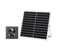 VEVOR Ventilador Solar con Flujo de Aire de 374 m³/h, Panel Solar 20 W Ajustable, Velocidad de 2030 RPM, Intercambio de Aire para Gallinero, Invernadero, Carpa de Cultivo, Montaje en Techo Pared Suelo