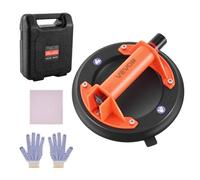 VEVOR Ventosa de Vacío, Elevador de Vidrio por Vacío 203 mm con Mango de ABS, Capacidad de Elevación 180 kg, con Estuche de Transporte, para Azulejos Grandes, Granito, Paneles de Yeso, Ventanas