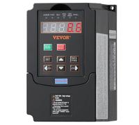 VEVOR VFD 1HP, 0.75KW, 3.5A, 1 o 3 fases 220V entrada a 3 fases 220V salida variador de frecuencia, entrada 40-60Hz, salida 0-400Hz VFD para control de velocidad CNC del motor del husillo