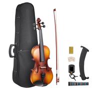 VEVOR Violín tamaño 3/4 para adultos, juego de violín para principiantes con estuche duro, colofonia, arco, reposamanos, puente, afinador y cuerdas adicionales, instrumentos musicales profesionales