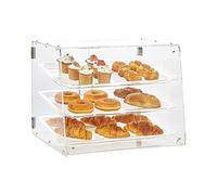 VEVOR Soporte de Exhibición de Pastelería de 3 Niveles Escaparate de Panadería de Acrílico Estante de Presentación de Pastelería Extraíble para Pan, Postre, Barra de Dulces, Cafetería, Restaurante