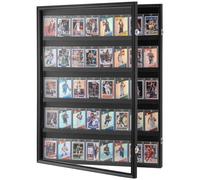VEVOR Vitrina para 35 Tarjetas Deportivas con 98% de Protección UV, 617 x 775 x 55 mm, Vidrio de PC Transparente y Gabinete de Pared con Cerradura para Tarjetas Comerciales de Fútbol, Baloncesto
